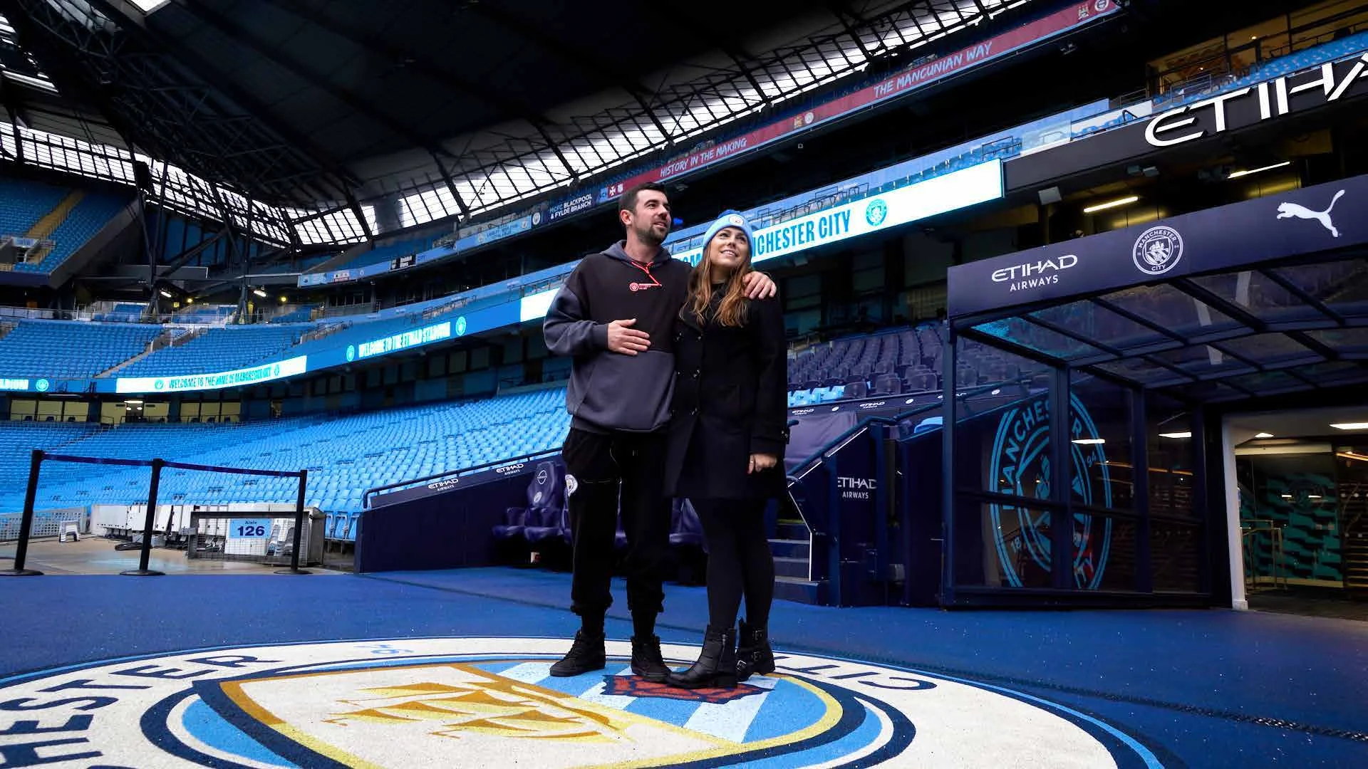 A fan-surprise production filmed inside a Premier League stadium