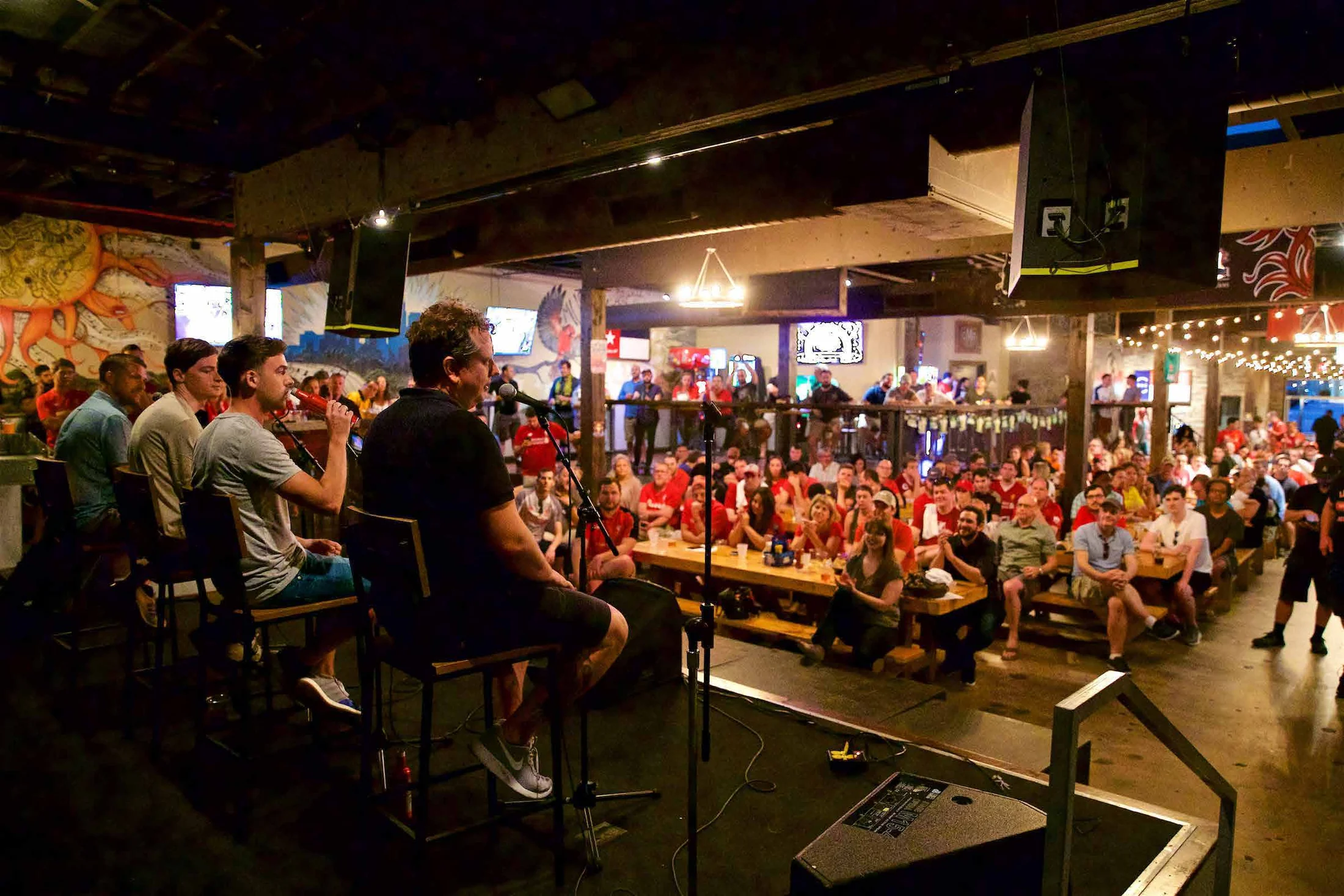 Supporters gather for The Anfield Wrap Live in Charlotte in 2018